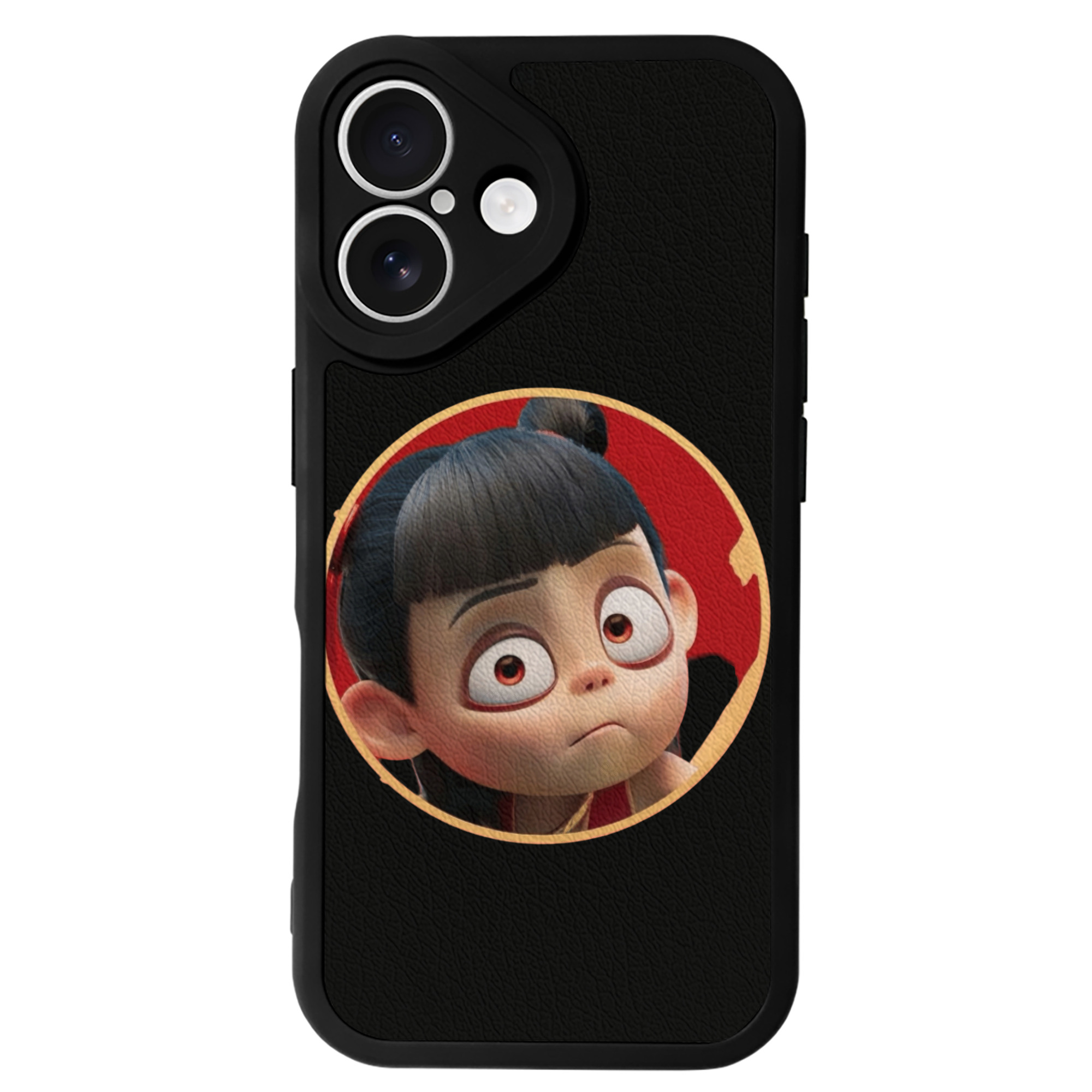 （画像用） Ne Zha 2 ナタ 魔童の大暴れ 【iPhone 16シリーズ対応】シリコンスマホケース（レザー調） 材質：シリコン